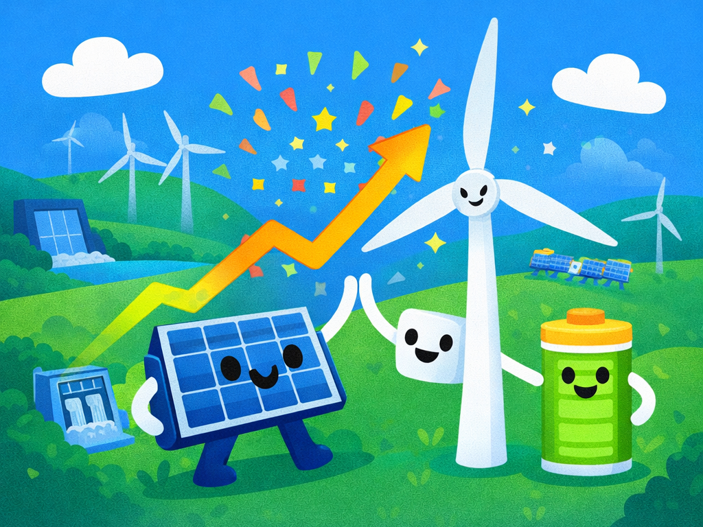 renewable energy wind solar panels growth