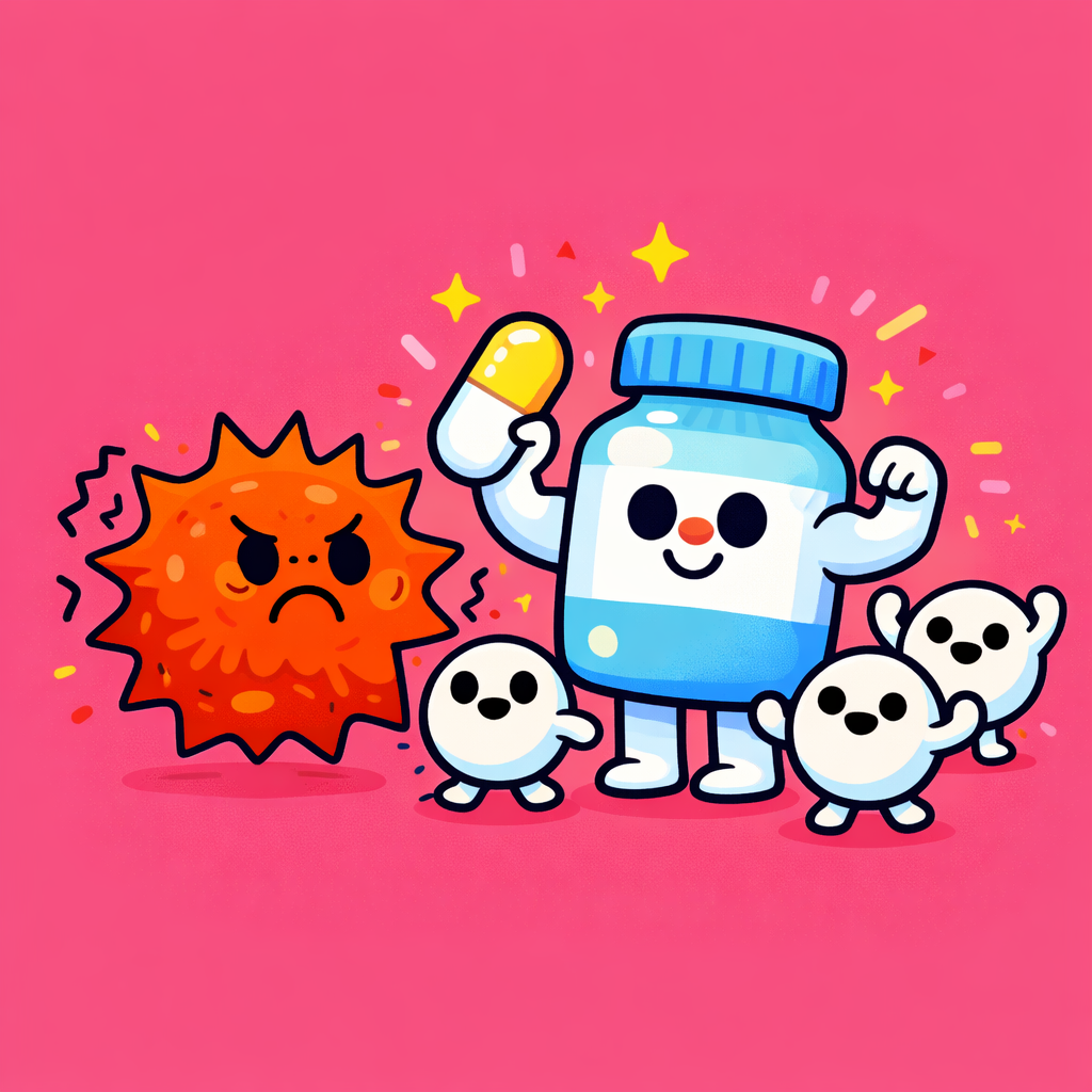 Illustration of scientist injecting cancer tumor immunotherapy medical laboratory. Context: This approach could expand treatment options for metastatic cancer patients with fewer t