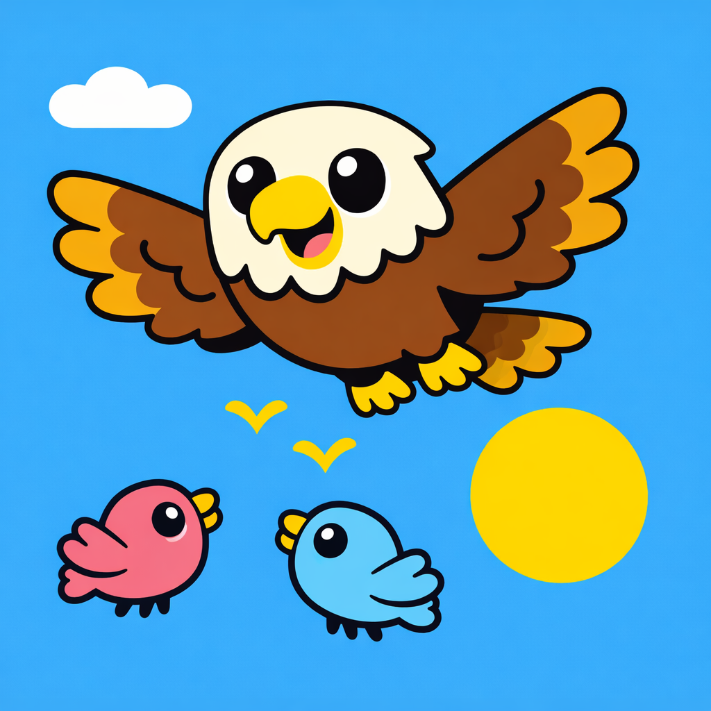 Illustration of golden eagle in flight over English moorland landscape. Context: Species recovery demonstrates that targeted conservation can reverse historical extinctions and res