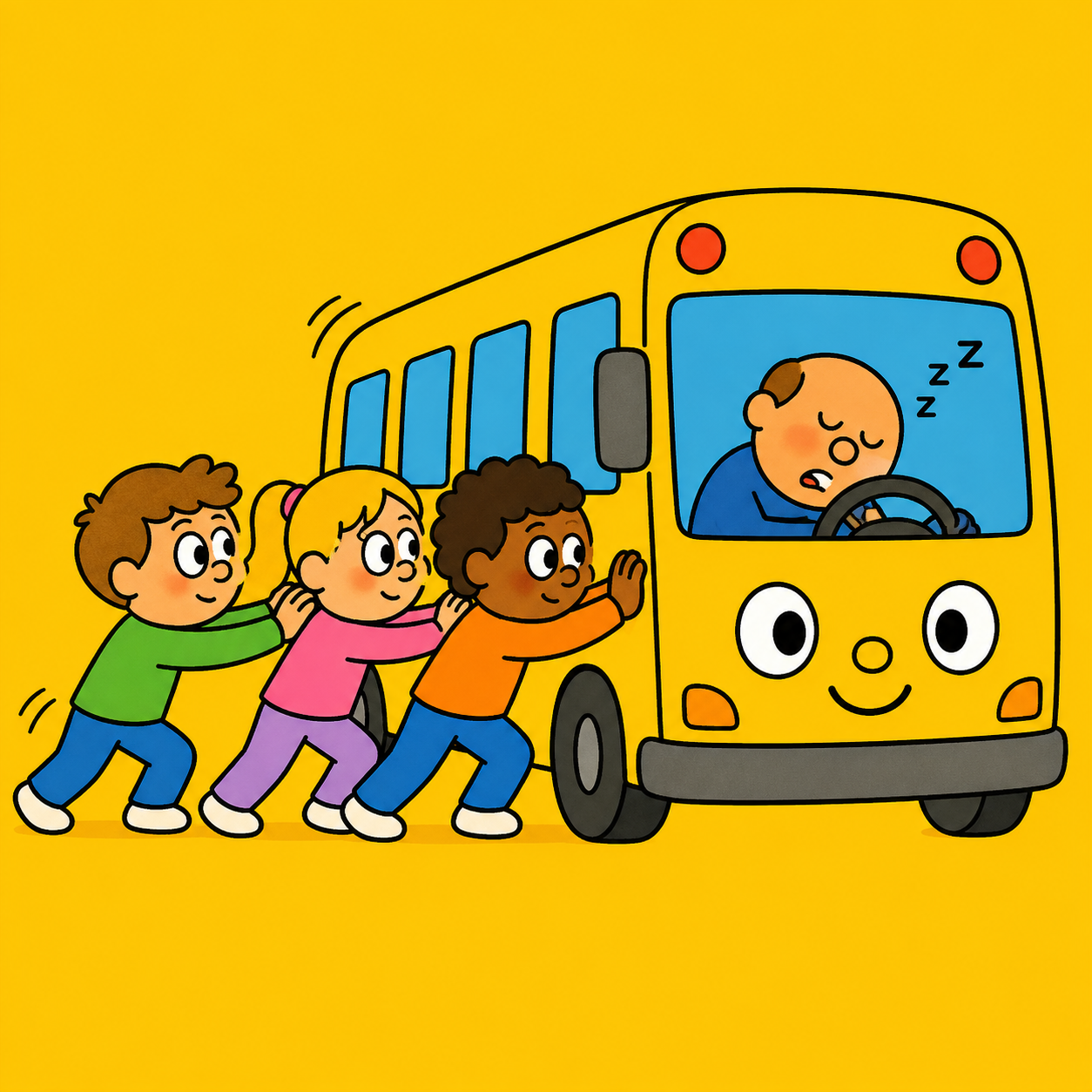 Five students take control after bus driver collapses