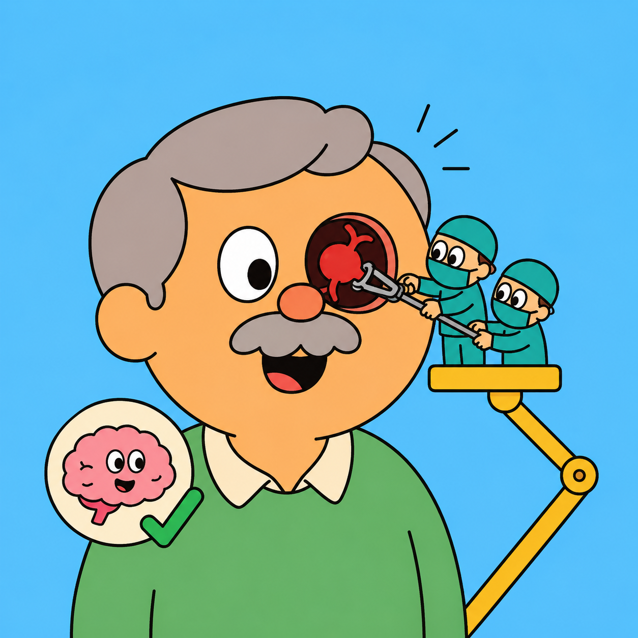 Brain surgery through eye socket spares patient major operation