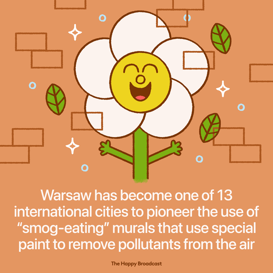 A new mural in poland is helping people breathe a
