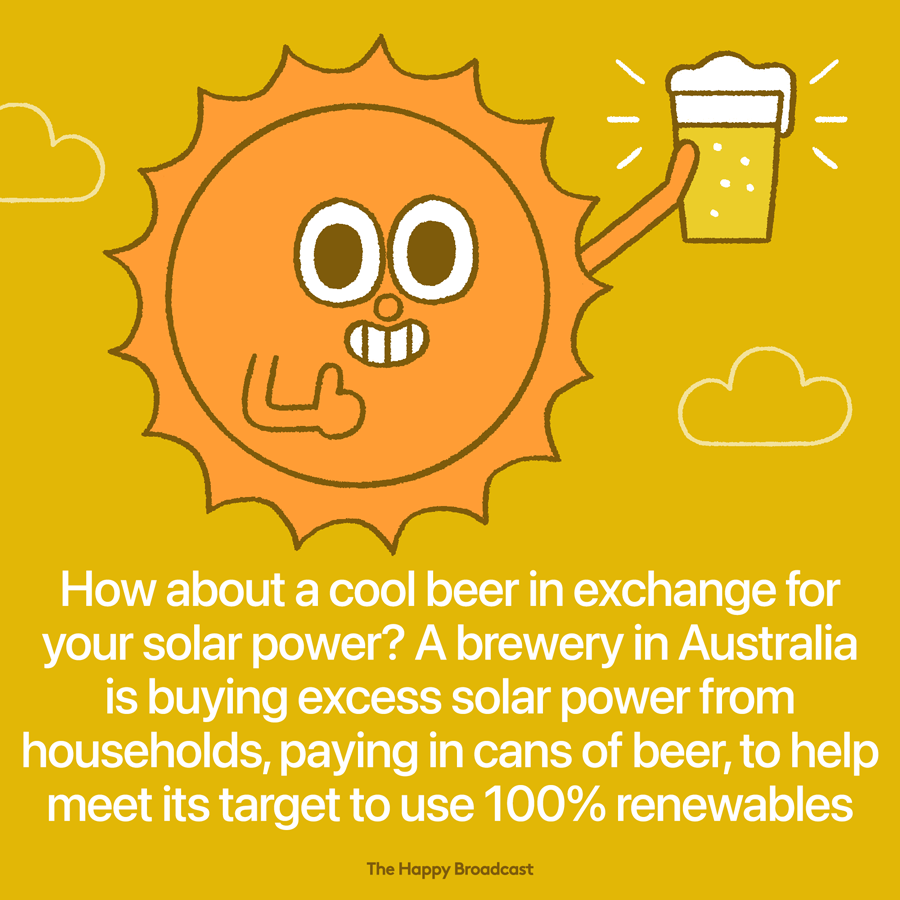 Beer in exchange of solar power