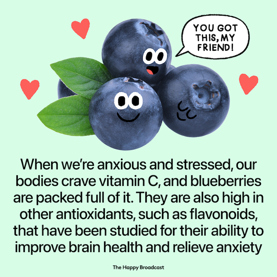 Blueberries Help Reduce Stress