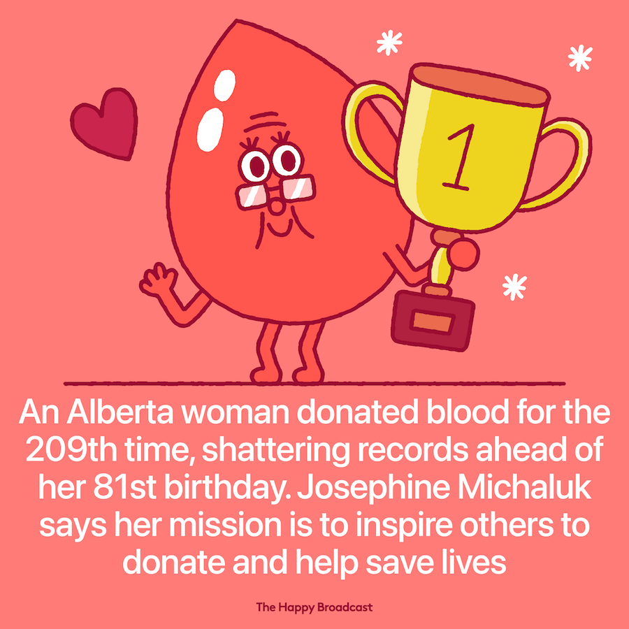 Canadian woman sets world record for donating blood