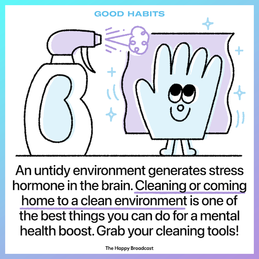 Cleaning your home can help you with anxiety