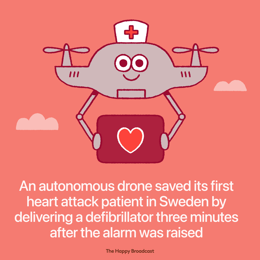 Drone saves heart attack patient in Sweden