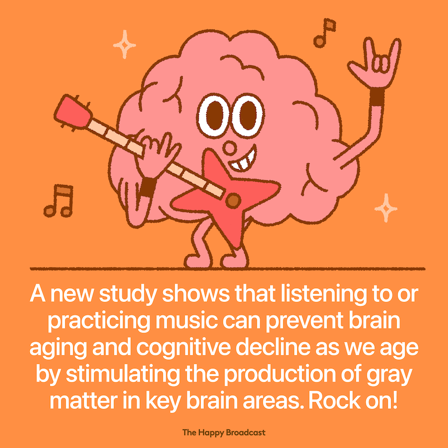 Listening or practicing music can prevent brain aging