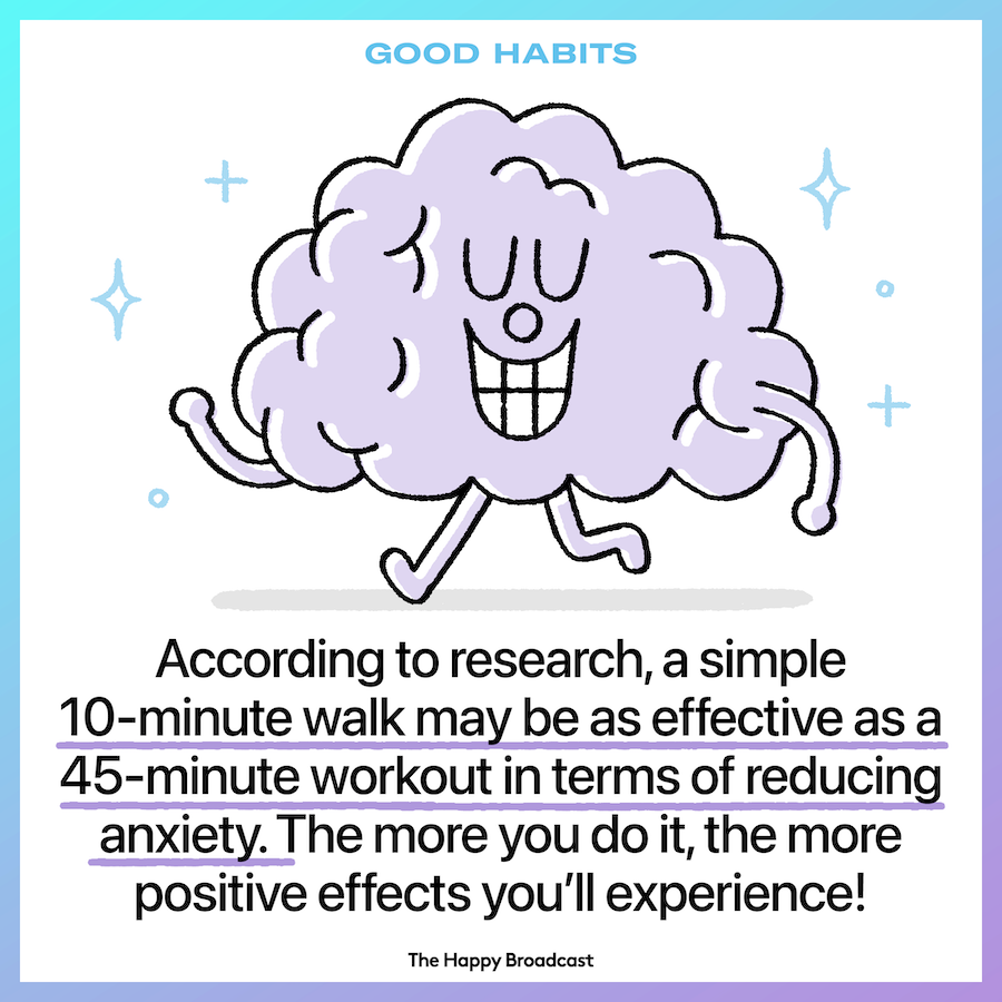 Waling helps with anxiety