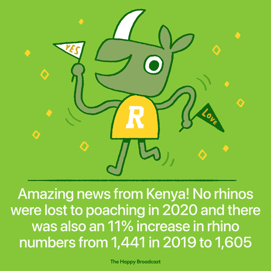 Zero poaching of rhinos in Kenya